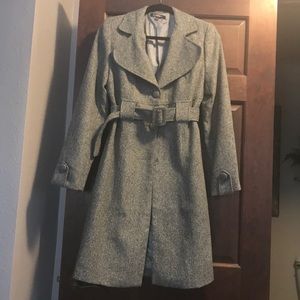 Grey trench coat